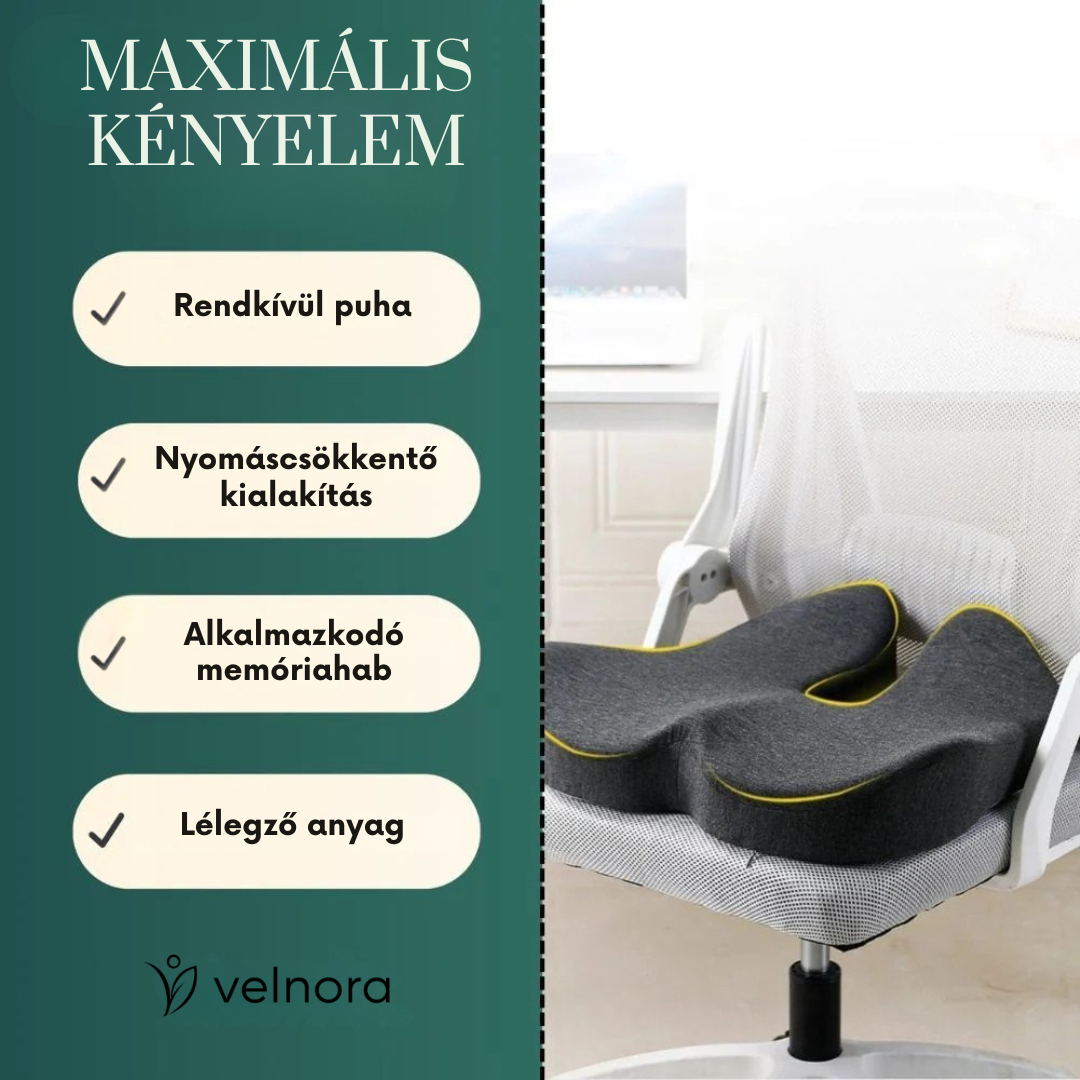 Velnora™ – Ülőpárna teljes hát és farokcsontkímélés.