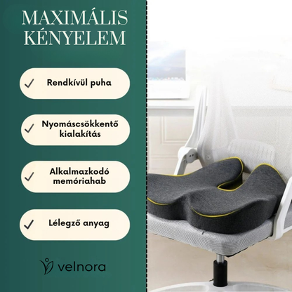 Velnora™ – Ülőpárna teljes hát és farokcsontkímélés.